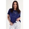 Vienetta Dámske capri pyžamo Butterfly Farba: Modrá - tmavo, Veľkosť: 4XL Vienetta Dámske capri pyžamo Butterfly Farba: Modrá - tmavo, Veľkosť: 4XL