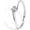 Blink-Blink Jemný prsteň z bieleho zlata s diamantom 1420BDG