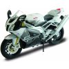 Welly Motocykl Aprilia RSV 1000R stříbrný 1:10