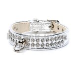 Doggie Fashion obojok Betty s kamínky stříbrný