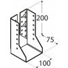 Domax WBZ 32 trámová topánka uzavretá 100x202x2,0 mm