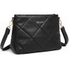 Čierna prešívaná crossbody dámska kabelka Theklas