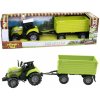 MADe Traktor s vlečkou, so svetlom a zvukom, voľné kolesá, 23,5 x 6 x 6 cm