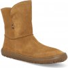 detské zimné barefoot topánky TEX SUEDE Cognac G3160250-2