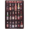 Ceduľa Beer Cheers! 30cm x 20cm Plechová tabuľa Ceduľa Beer Cheers! 30cm x 20cm Plechová tabuľa