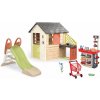 Set šmykľavka s vodnou hrou a domček s kuchynkou KS Slide Life Smoby dĺžka šmyku 150 cm a obchod s vozíkom Supermarket Set šmykľavka s vodnou hrou a domček s kuchynkou KS Slide Life Smoby dĺžka šmyku 150 cm a obchod s vozíkom Supermarket