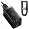 Baseus GaN5 Pro nabíjačka (CCGP120201) – 2× USB-C, USB, 65 W, USB-C kábel 100 W (1 m), čierna Baseus GaN5 Pro nabíjačka (CCGP120201) – 2× USB-C, USB, 65 W, USB-C kábel 100 W (1 m), čierna