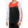 100% R-CORE Youth juniorský s dlhými rukávmi black racer red
