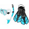ACRA Šnorchlovacia súprava 3 v 1, svetlomodrá, S/M, plutvy veľkosť 36 – 41, maska, šnorchel ACRA Šnorchlovacia súprava 3 v 1, svetlomodrá, S/M, plutvy veľkosť 36 – 41, maska, šnorchel