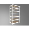 Kovový regál do špajze Biedrax 60 x 90 x 210 cm, biely - 7 políc MDF Kovový regál do špajze Biedrax 60 x 90 x 210 cm, biely - 7 políc MDF