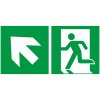 31.3031 Tabuľka núdzový východ vľavo, šípka vľavo hore - samolepiaca fólia 30x15 cm Zelená-Biela 31.3031 Tabuľka núdzový východ vľavo, šípka vľavo hore - samolepiaca fólia 30x15 cm Zelená-Biela