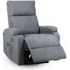 Relaxačné polohovacie TV kreslo ALTO — látka, sivá, nosnosť 130 kg Relaxačné polohovacie TV kreslo ALTO — látka, sivá, nosnosť 130 kg
