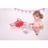 Bigjigs Toys čajová puntikovaná sada v piknikovém koši