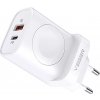 AppleMix 20W EU adaptér VEGER - USB-A + USB-C Power Delivery + 2,5W Watch Qi - biely AppleMix 20W EU adaptér VEGER - USB-A + USB-C Power Delivery + 2,5W Watch Qi - biely