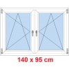 Soft Dvojkrídlové plastové okno 140x95 cm, OS+OS, so stĺpikom Soft Dvojkrídlové plastové okno 140x95 cm, OS+OS, so stĺpikom