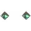 jantario Strieborné mini náušnice s perleťou abalone Štvorec 102227 jantario Strieborné mini náušnice s perleťou abalone Štvorec 102227