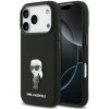 Karl Lagerfeld Liquid Silicone Metal Ikonik zadný kryt pre iPhone 17 Pro Black