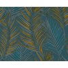AS Creation Vliesová tapeta, 10,05 × 0,53 m, žltomodré palmové listy, 39038-7 AS Creation Vliesová tapeta, 10,05 × 0,53 m, žltomodré palmové listy, 39038-7
