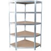 Strend Pro Regál Racks RAT80, do kúta, rohový, kovový, MDF, 5 políc, 180x90x40 cm, max. 150 kg/polica Strend Pro Regál Racks RAT80, do kúta, rohový, kovový, MDF, 5 políc, 180x90x40 cm, max. 150 kg/polica