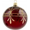 Bella Rose Sklenená vianočná ozdoba Guľa Burgundy Lesk 3 Bella Rose Sklenená vianočná ozdoba Guľa Burgundy Lesk 3