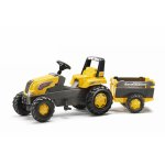 Rolly Toys šliapací traktor Rolly Junior s Farm vlečkou, žltý