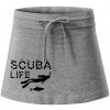 Scuba life športová sukne two in one tmavosivý melír
