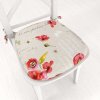 Biante Oblý podsedák Porto PRT-022 Vlčie maky a margaréty na režnom - 39x37x3 cm Biante Oblý podsedák Porto PRT-022 Vlčie maky a margaréty na režnom - 39x37x3 cm