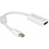 DeLock adaptér DisplayPort mini (samec) na HDMI A (samica), biely DeLock adaptér DisplayPort mini (samec) na HDMI A (samica), biely
