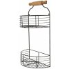 Kovová nástenná polica - stojan v čiernom farebnom prevedení s dvomi košíkmi 31 x 17 x 54 cm Clayre & Eef 43990 Kovová nástenná polica - stojan v čiernom farebnom prevedení s dvomi košíkmi 31 x 17 x 54 cm Clayre & Eef 43990