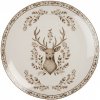 Clayre & Eef Porcelánový jedálenský tanier s jeleňom Gentle Wilderness 26 x 2 cm