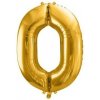 PartyDeco Fóliový balón Číslo 0 zlatý 86cm (Narodeninový fóliový balón číslo nula, vhodný na plnenie vzduchom aj héliom.) PartyDeco Fóliový balón Číslo 0 zlatý 86cm (Narodeninový fóliový balón číslo nula, vhodný na plnenie vzduchom aj héliom.)