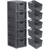 Regál BranQ 24 x 29,5 x 80 cm, odtiene hnedej Regál BranQ 24 x 29,5 x 80 cm, odtiene hnedej