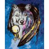 ZUTY Maľovanie podľa čísel VLK S AMULETOVÝM PEROM Rámovanie bez rámu a bez vypnutia plátna Rozmer 80 x 100 cm