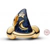 Charm Sterlingové stříbro 925 Kouzelnický klobouk, Přívěsek plný magie pozlaceno, korálek na náramek symbol Charm Sterlingové stříbro 925 Kouzelnický klobouk, Přívěsek plný magie pozlaceno, korálek na náramek symbol