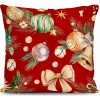 123 Obrusy Vianočná obliečka Červený veniec – sviatočný motív s ozdobami a zvončekmi 40x40 cm 123 Obrusy Vianočná obliečka Červený veniec – sviatočný motív s ozdobami a zvončekmi 40x40 cm