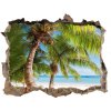 Díra 3D ve zdi na stěnu Tropické pláže 95x64 cm Díra 3D ve zdi na stěnu Tropické pláže 95x64 cm