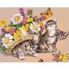 Diamondi Diamantové maľovanie - MAČIATKA S KLOBÚKOM A KVETMI Rámovanie: vypnuté plátno na rám, Rozmer: 40x50 cm Diamondi Diamantové maľovanie - MAČIATKA S KLOBÚKOM A KVETMI Rámovanie: vypnuté plátno na rám, Rozmer: 40x50 cm