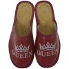 Dámske tmavočervené papuče QUEEN Dámske tmavočervené papuče QUEEN
