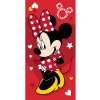 Jerry Fabrics Detská plážová osuška Minnie Mouse Pretty in Red Jerry Fabrics Detská plážová osuška Minnie Mouse Pretty in Red