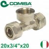 COMISA PEX šróbovací T-kus na závit 20x3/4 COMISA PEX šróbovací T-kus na závit 20x3/4