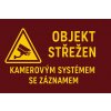 Ceduľa Objekt Střežen - Kamerovým systémem se záznamem 30cm x 20cm Plechová tabuľa Ceduľa Objekt Střežen - Kamerovým systémem se záznamem 30cm x 20cm Plechová tabuľa
