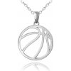 MINET Strieborný náhrdelník BASKETBALOVÁ LOPTA MINET Strieborný náhrdelník BASKETBALOVÁ LOPTA