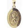 Šperk Holíč | Zlatý prívesok ovál - svätý Krištof, 1,85 g, 14k | ZPV62 Šperk Holíč | Zlatý prívesok ovál - svätý Krištof, 1,85 g, 14k | ZPV62