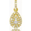 VIPgold Diamantový prívesok slza zo žltého zlata 14K VIPgold Diamantový prívesok slza zo žltého zlata 14K