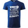 1965 v kocke - Klasické pánske tričko vyššej gramáže - XS ( Kráľovská modrá ) 1965 v kocke - Klasické pánske tričko vyššej gramáže - XS ( Kráľovská modrá )