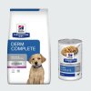Hills Prescription Diet 10 / 12 kg + Hill´s Prescription Diet 3 x konzerva - Derm Complete Puppy 12 kg + Derm Complete 3 x 370 g Hills Prescription Diet 10 / 12 kg + Hill´s Prescription Diet 3 x konzerva - Derm Complete Puppy 12 kg + Derm Complete 3 x 370 g