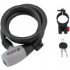 Zámok FORCE RON špirálový s držiakom 185cm/8mm, čierny Zámok FORCE RON špirálový s držiakom 185cm/8mm, čierny