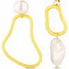 JwL Luxury Pearls Asymetrické pozlátené náušnice s pravými sladkovodnými perlami JL0853 JwL Luxury Pearls Asymetrické pozlátené náušnice s pravými sladkovodnými perlami JL0853