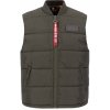 Alpha Industries vesta Hooded Puffer Vest LW dark olive zelená