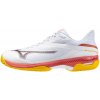 Pánska tenisová obuv Mizuno Wave Exceed Court Clay M White/Calypso Coral/Citrus EUR 46 Pánska tenisová obuv Mizuno Wave Exceed Court Clay M White/Calypso Coral/Citrus EUR 46